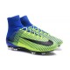 Nike Meilleur Mercurial Superfly V FG Crampon Homme Vert Bleu Noir