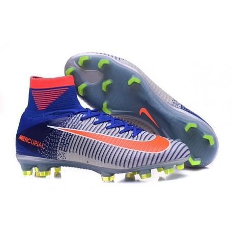 Nike Meilleur Mercurial Superfly V FG Spark Brilliance Bleu Orange