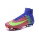 Chaussure de Foot Nouvel Nike Mercurial Superfly 5 FG ACC Bleu Orange Vert