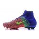 Chaussure de Foot Nouvel Nike Mercurial Superfly 5 FG ACC Bleu Orange Vert