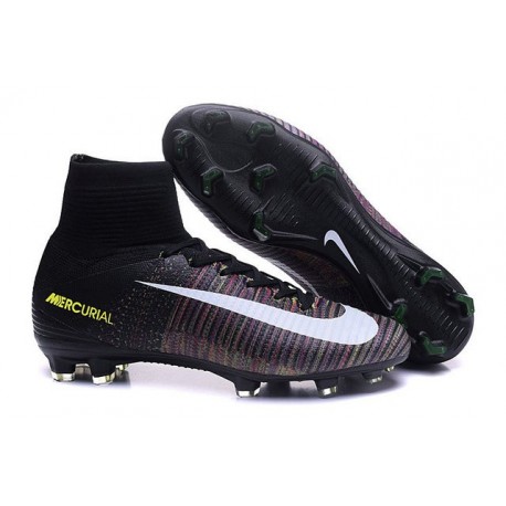 Chaussure de Foot Nouvel Nike Mercurial Superfly 5 FG ACC Noir Blanc