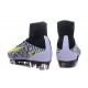 Chaussure de Foot Nouvel Nike Mercurial Superfly 5 FG ACC Blanc Noir Jaune