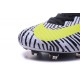 Chaussure de Foot Nouvel Nike Mercurial Superfly 5 FG ACC Blanc Noir Jaune