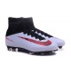 Chaussure de Foot Nouvel Nike Mercurial Superfly 5 FG ACC Blanc Rouge