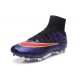 Chaussure Crampons Moulés Nike Mercurial Superfly Iv FG CR7 Violet Rouge