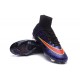 Chaussure Crampons Moulés Nike Mercurial Superfly Iv FG CR7 Violet Rouge