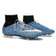 Chaussure Crampons Moulés Nike Mercurial Superfly Iv FG CR7 Safari Bleu Blanc