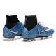 Chaussure Crampons Moulés Nike Mercurial Superfly Iv FG CR7 Safari Bleu Blanc