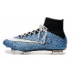 Chaussure Crampons Moulés Nike Mercurial Superfly Iv FG CR7 Safari Bleu Blanc